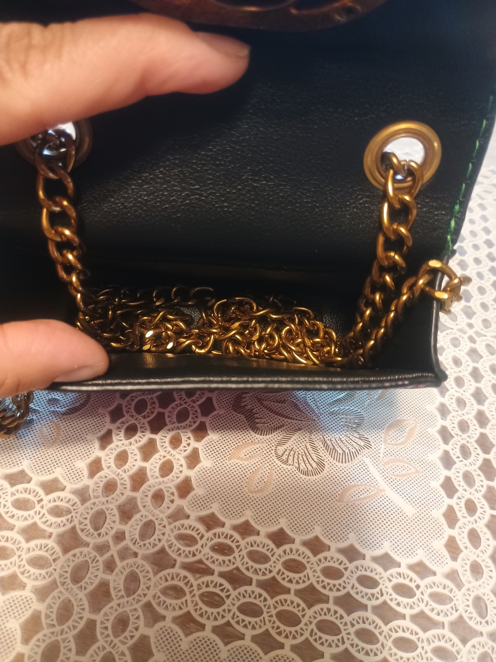 Kurt Geiger green and purple mini bag - Picture 12 of 12